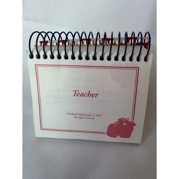 Vintage 1993 Teacher’s Daily Affirmations Inspiration Quotes Spiral Book w/Easel - Picture 2 of 6